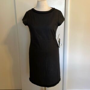 EVAN-PICONE -Gray/Black wool short sleeve Shift Dress. NWTags!